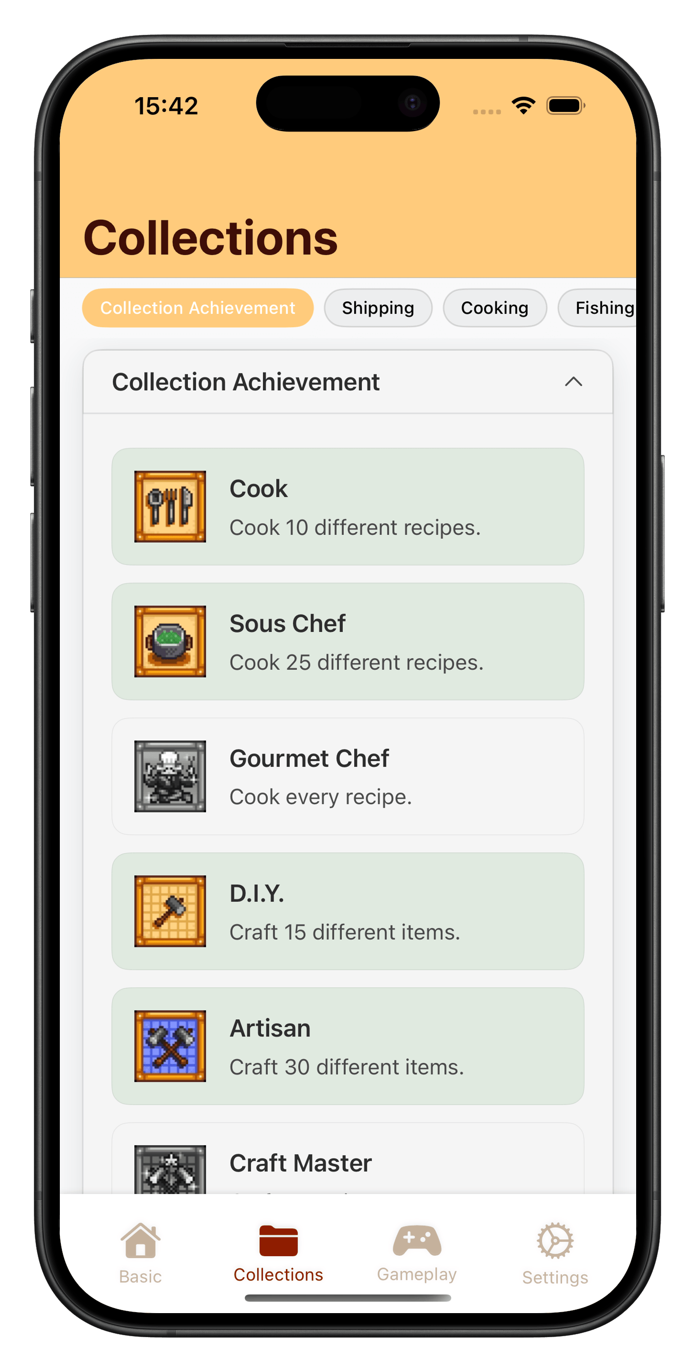 Stardew Valley collection achievements tracker